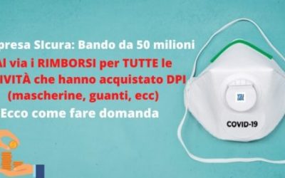 Bando spese dispositivi rimborso per acquisto dpi di protezione individuale virus